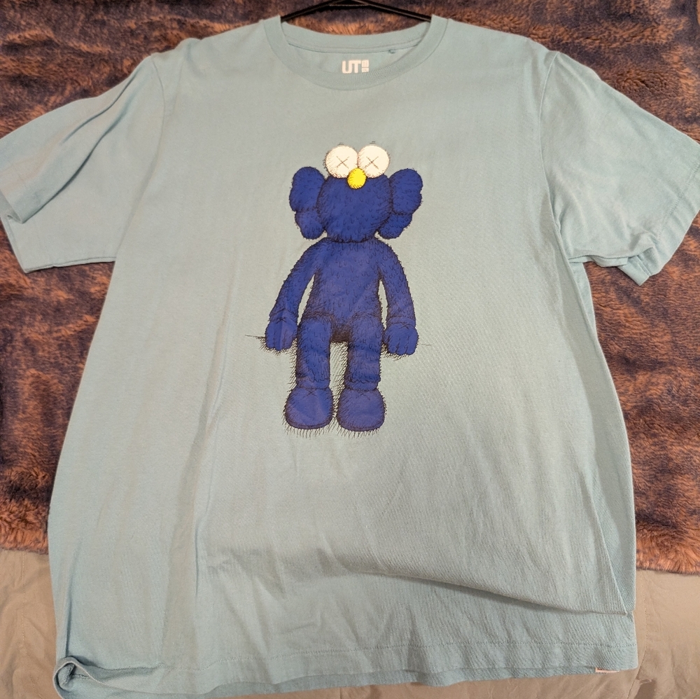 UNIQLO KAWS Blue T-shirt With Blue Companion